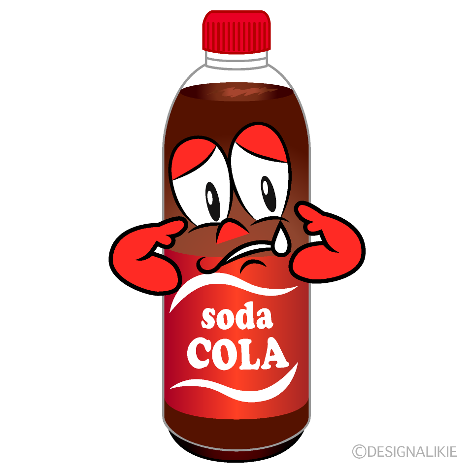 Sad Cola Cartoon Character Image