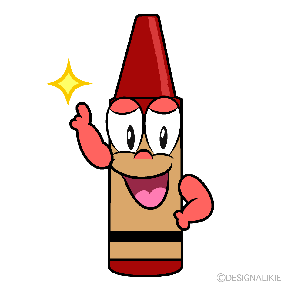 Posing Crayon Cartoon Character Image