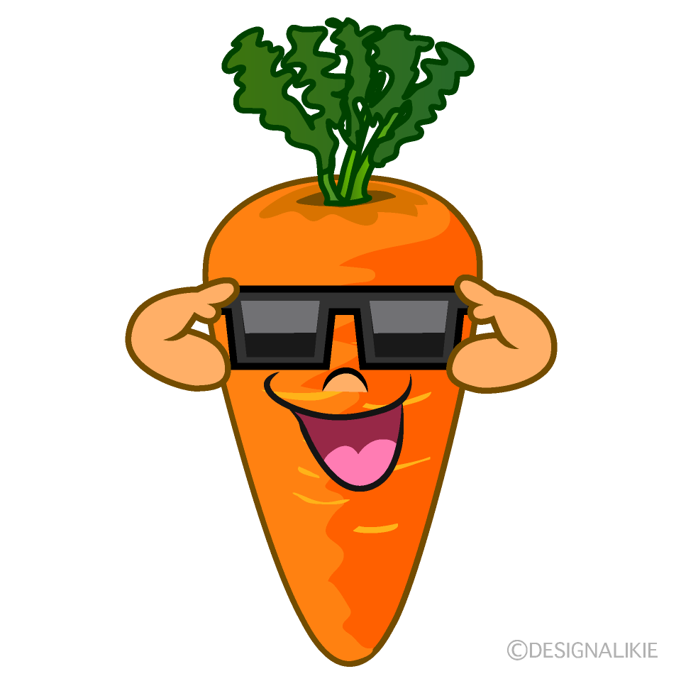 Free Cool Carrot Cartoon Image｜Charatoon