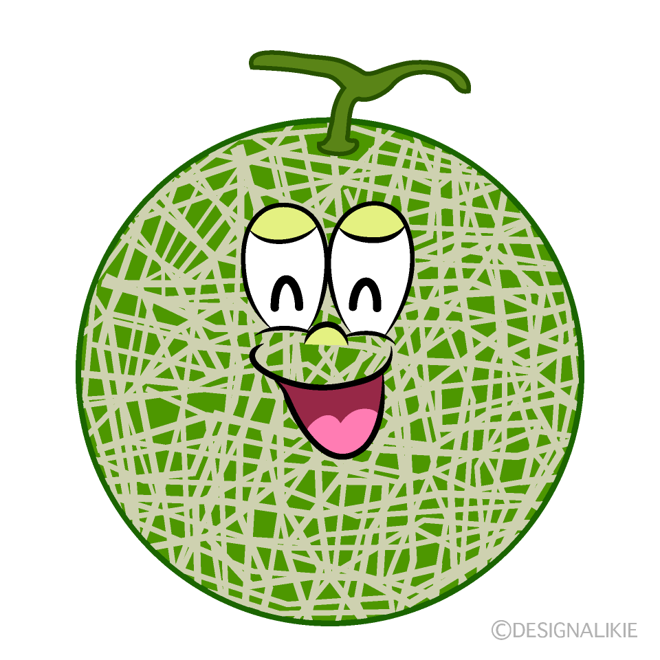 Smiling Melon Cartoon Character Image