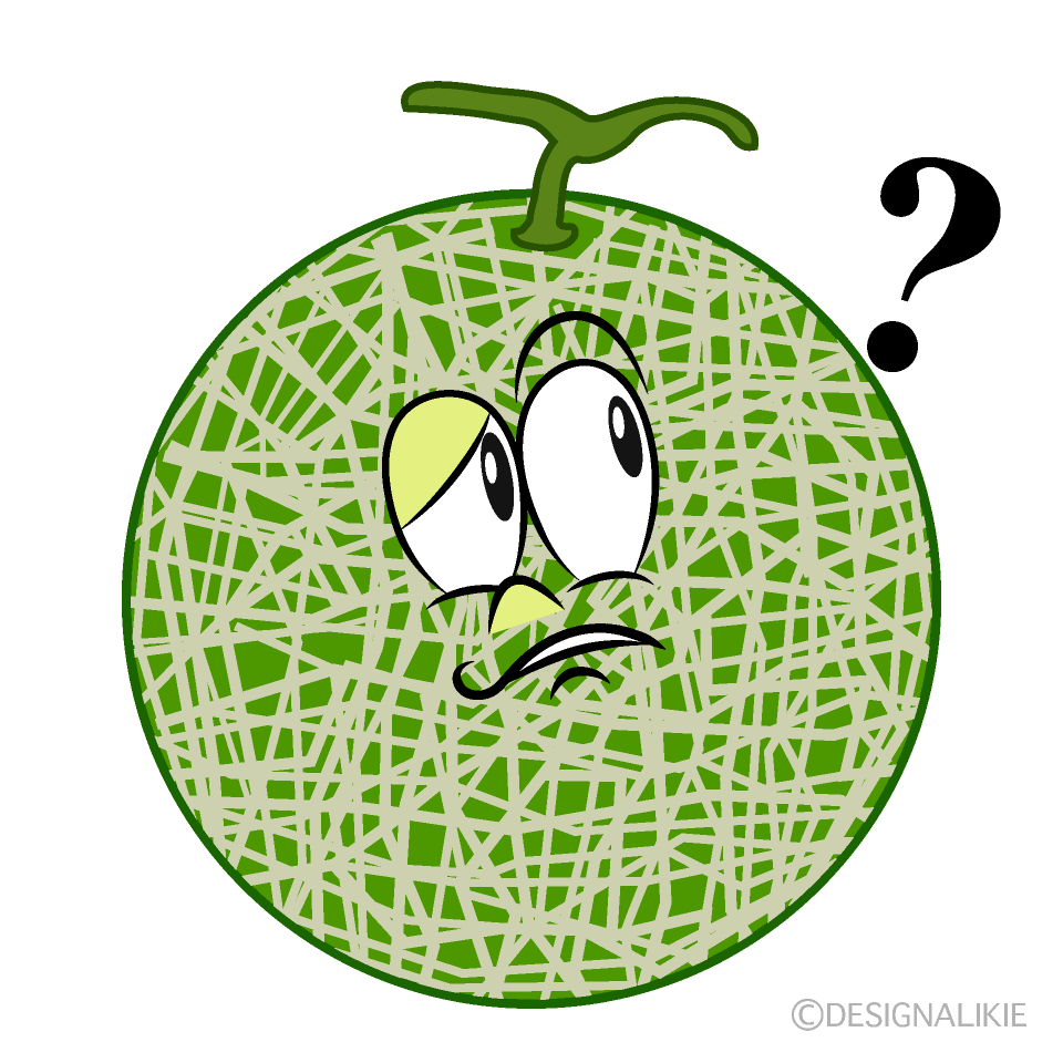 Thinking Melon Cartoon Character Image