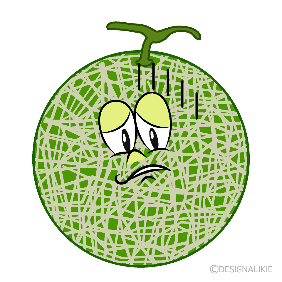 Depressed Melon Cartoon Character Image