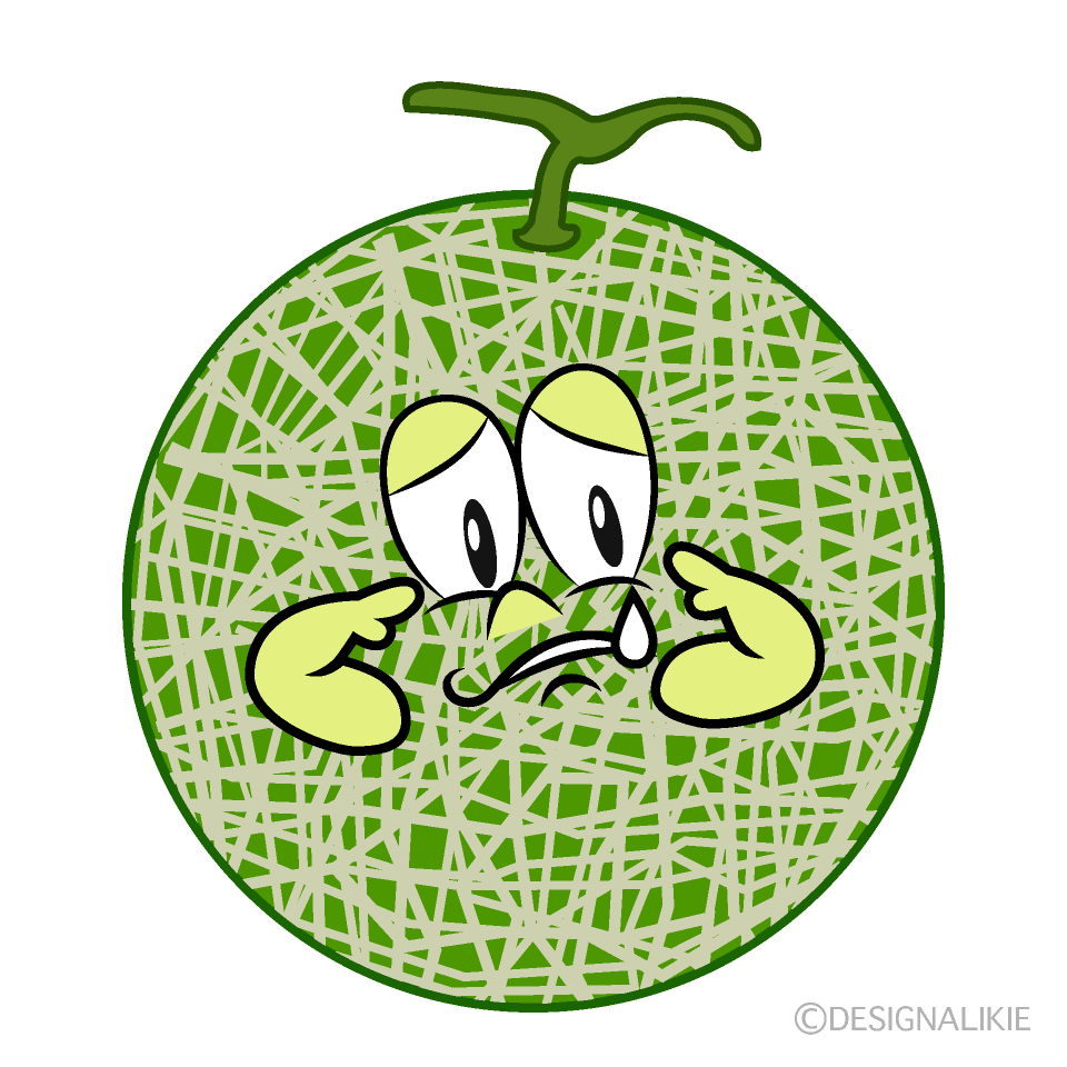 Sad Melon Cartoon Character Image