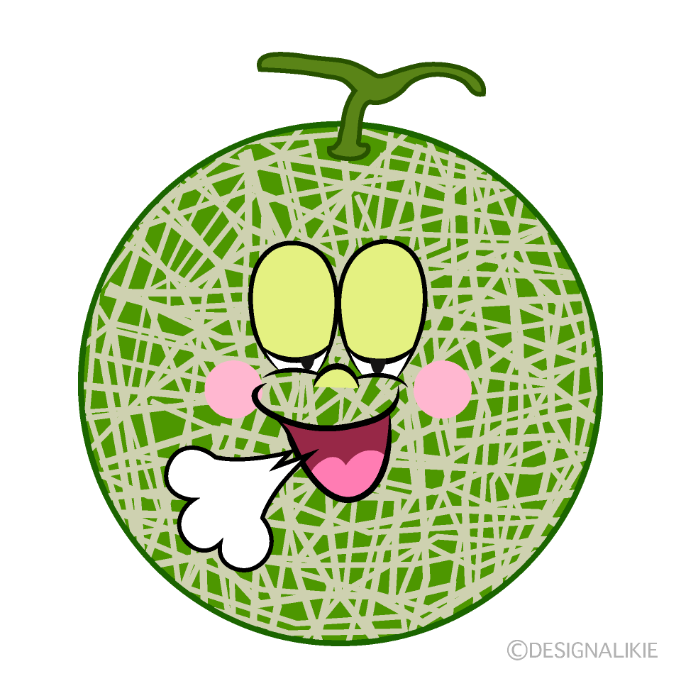 Relaxing Melon Cartoon Character Image