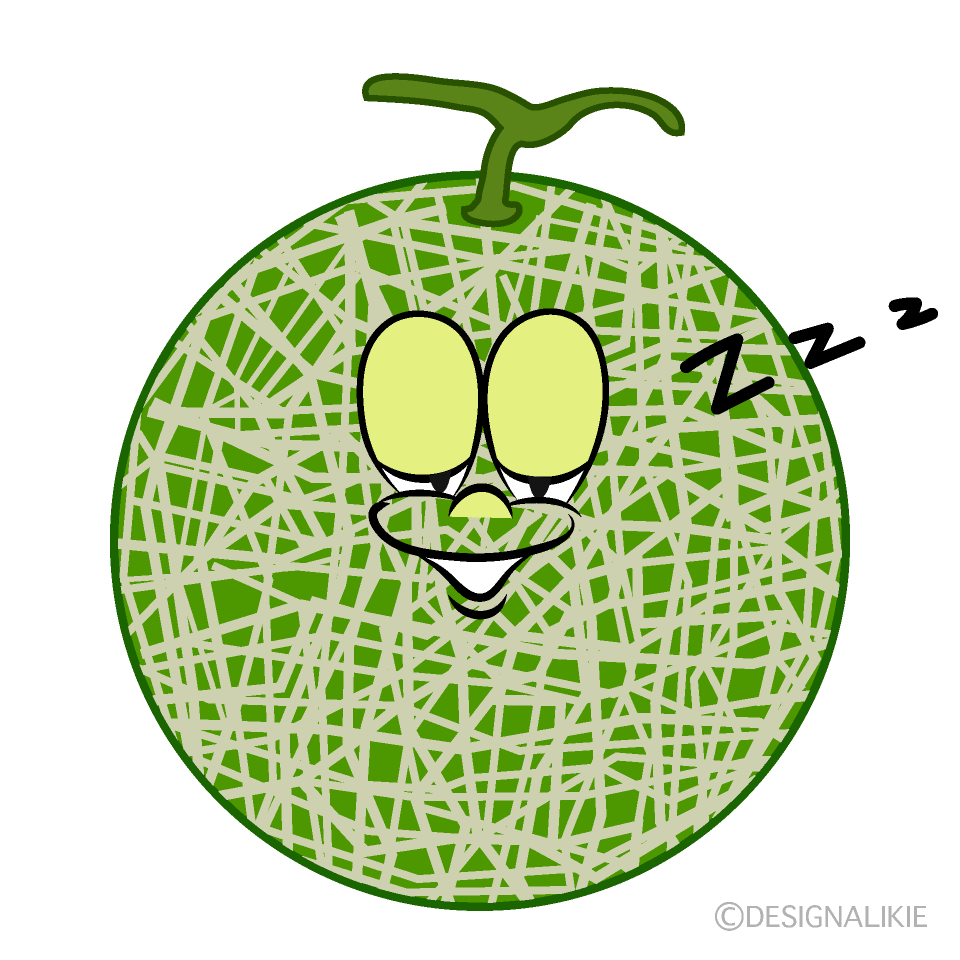 Sleeping Melon Cartoon Character Image