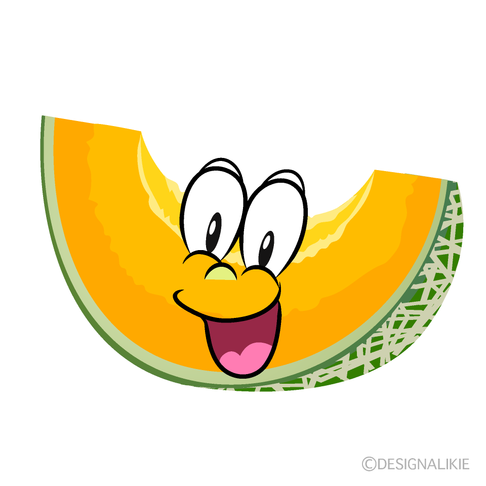 Surprising Cantaloupe Cartoon Character Image