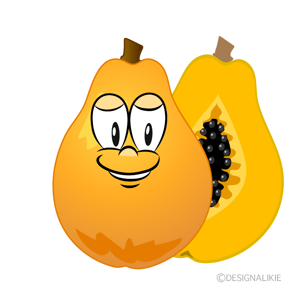 Papaya Cartoon Character Image