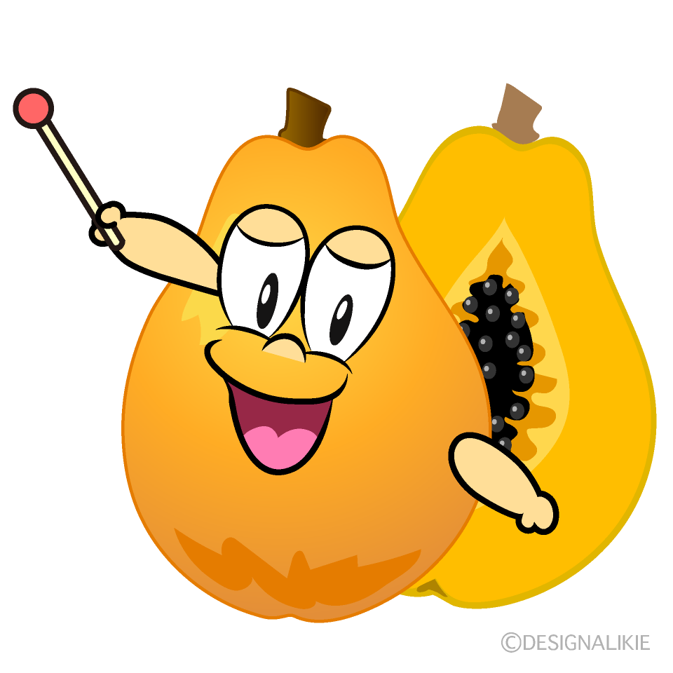 Speaking Papaya Cartoon Character Image