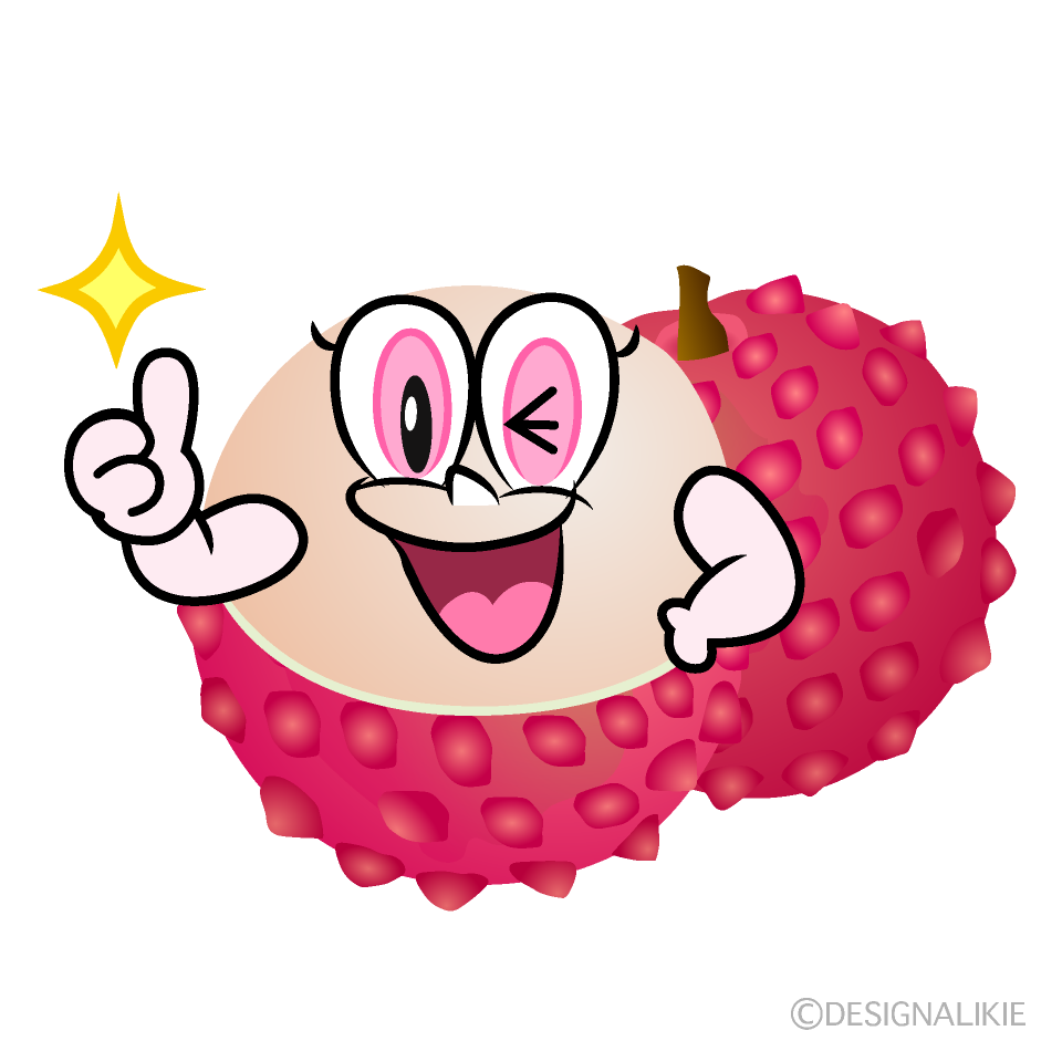 Thumbs up Lychee Cartoon Character Image