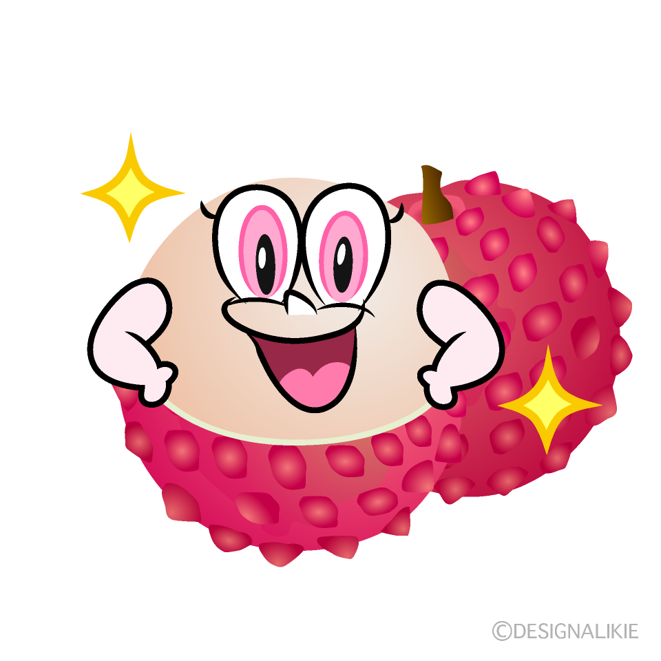 Glitter Lychee Cartoon Character Image