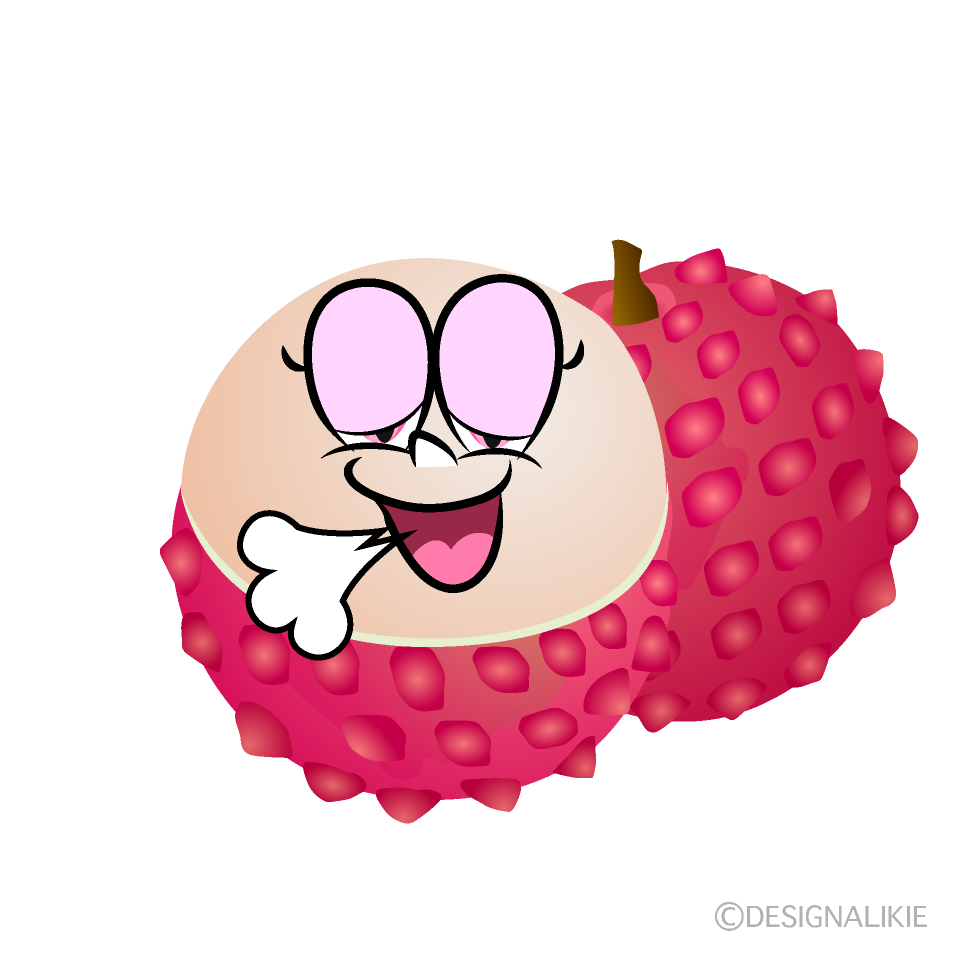 Relaxing Lychee Cartoon Character Image