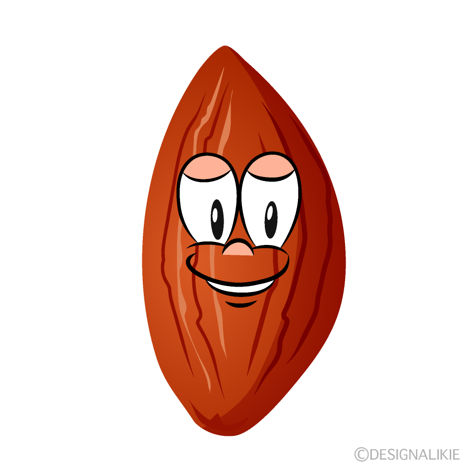 Almond Cartoon Character Image