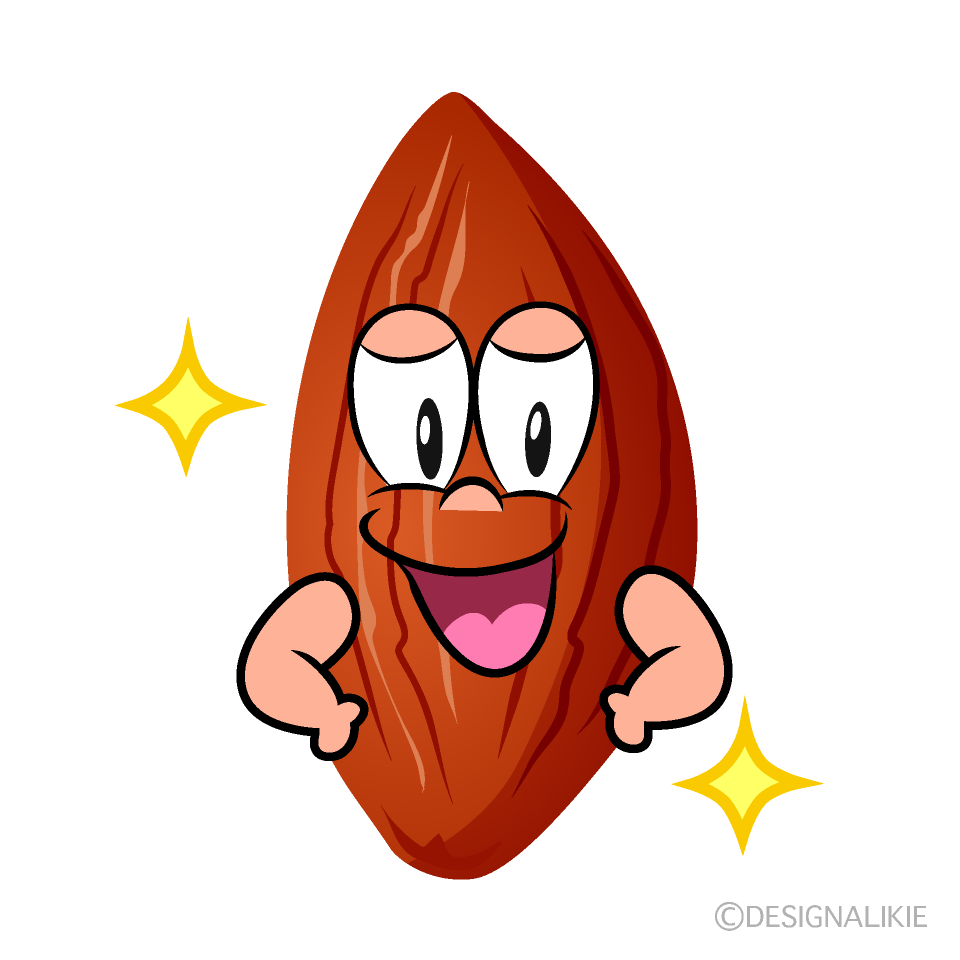 Glitter Almond Cartoon Character Image