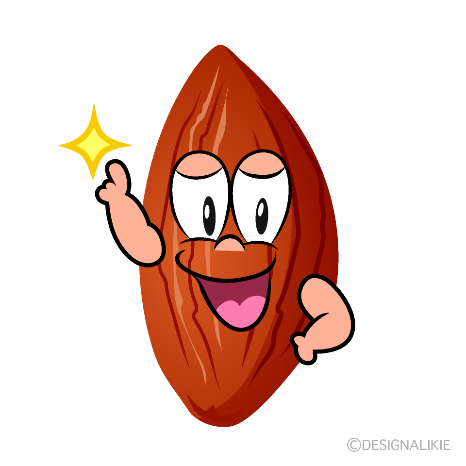 Posing Almond Cartoon Character Image