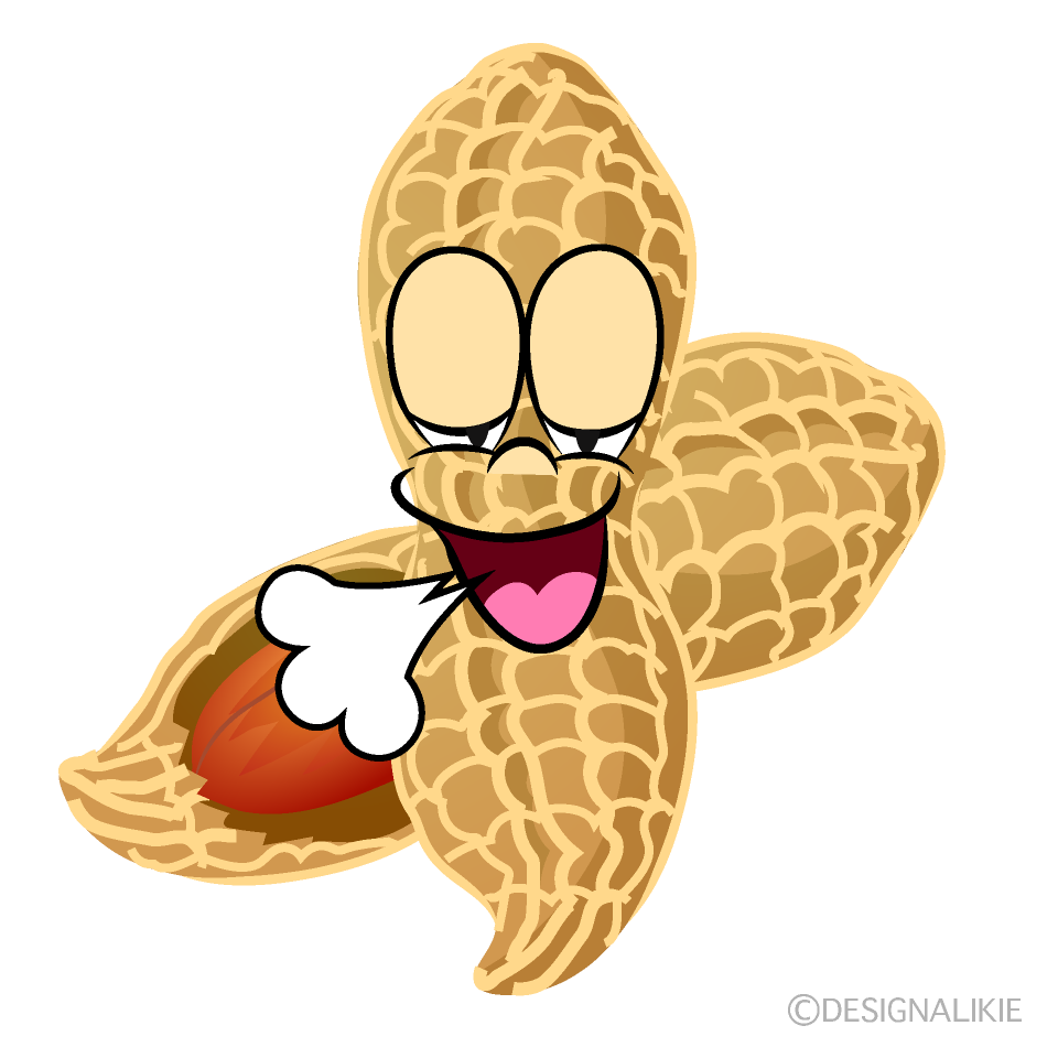 Relaxing Peanut Cartoon Character Image