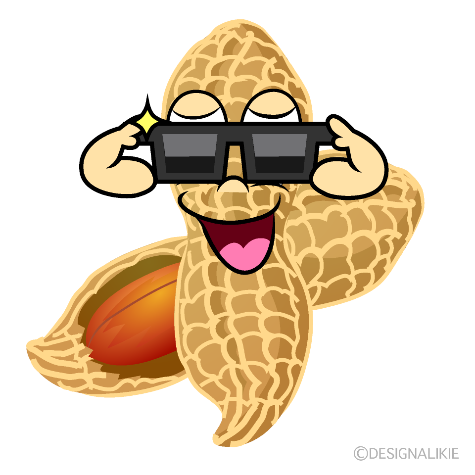 Cool Peanut Cartoon Character Image