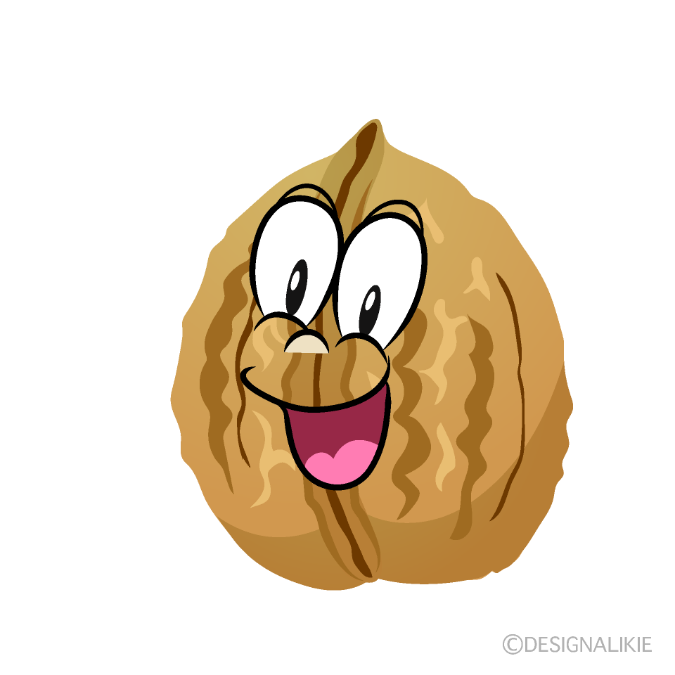 Surprising Walnut Cartoon Character Image