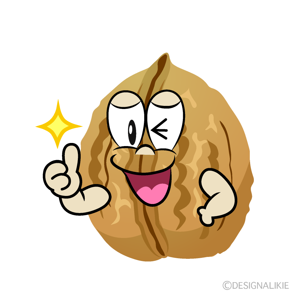 Thumbs up Walnut Cartoon Character Image