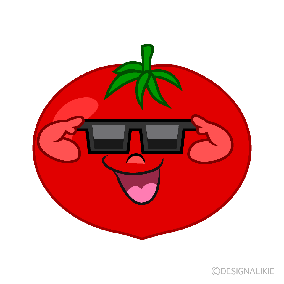 Free Cool Tomato Cartoon Image｜Charatoon
