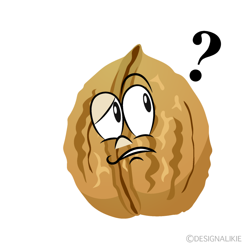 Thinking Walnut Cartoon Character Image