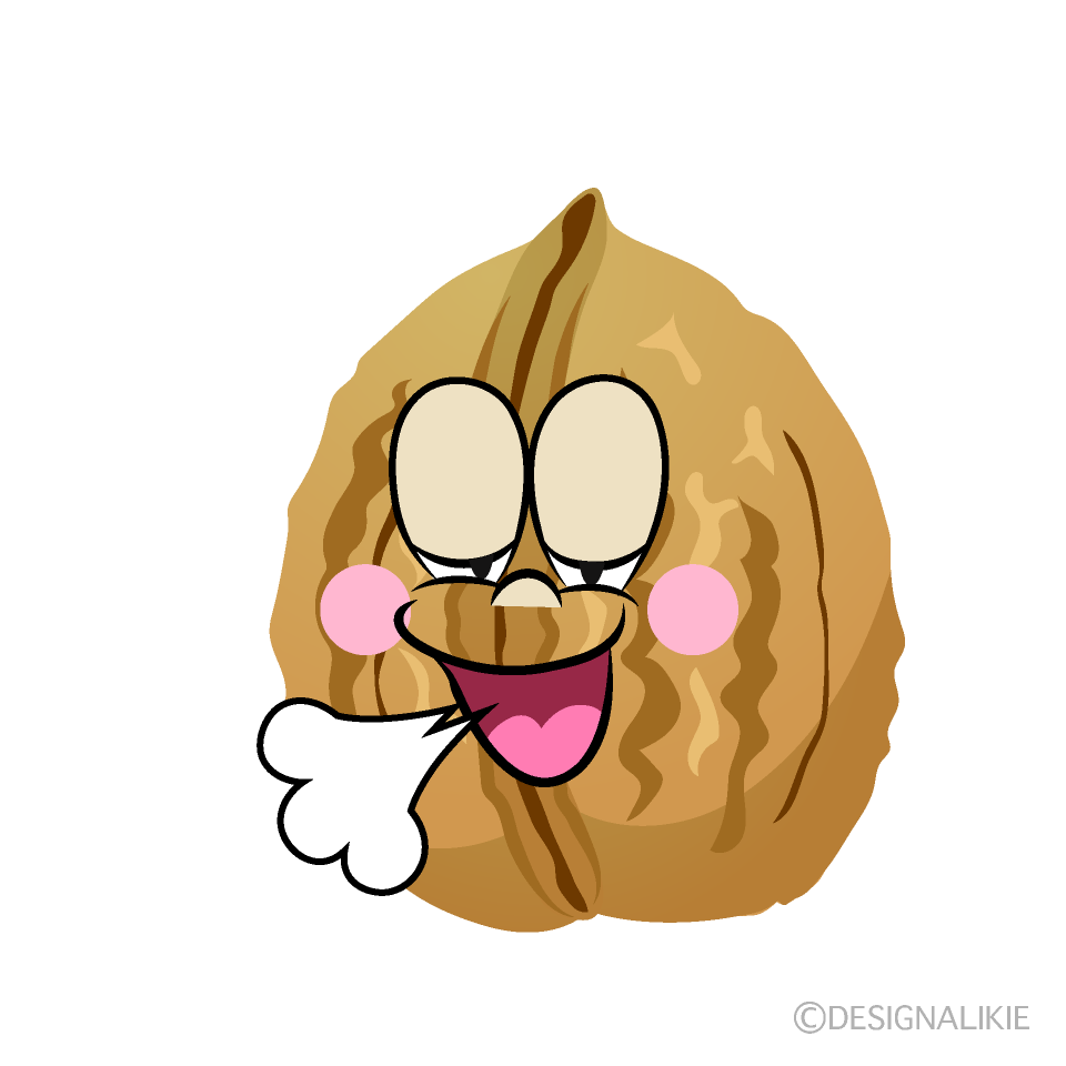 Relaxing Walnut Cartoon Character Image