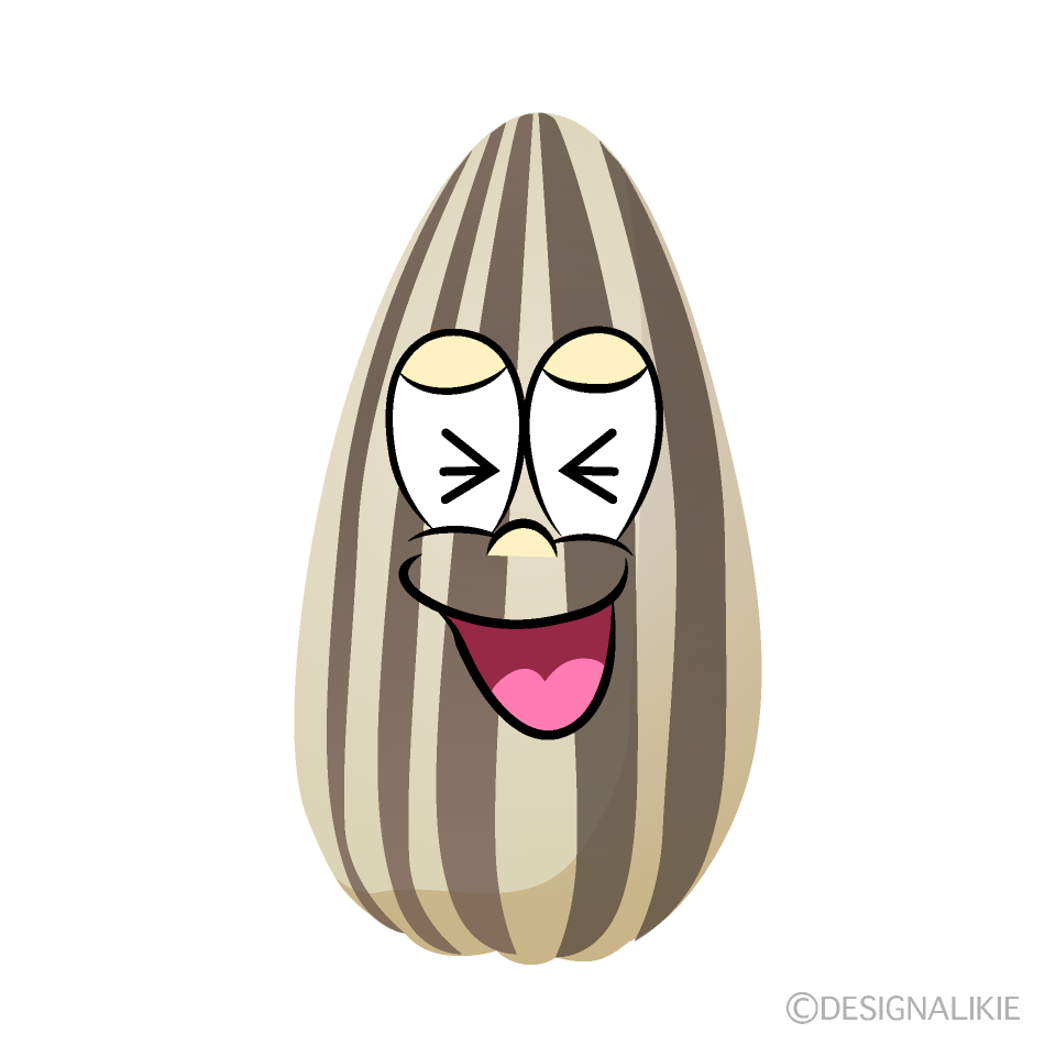 Laughing Sunflower Seed Cartoon Character Image