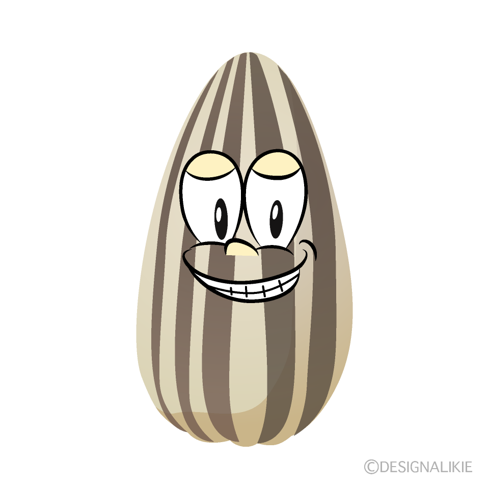 Grinning Sunflower Seed Cartoon Character Image