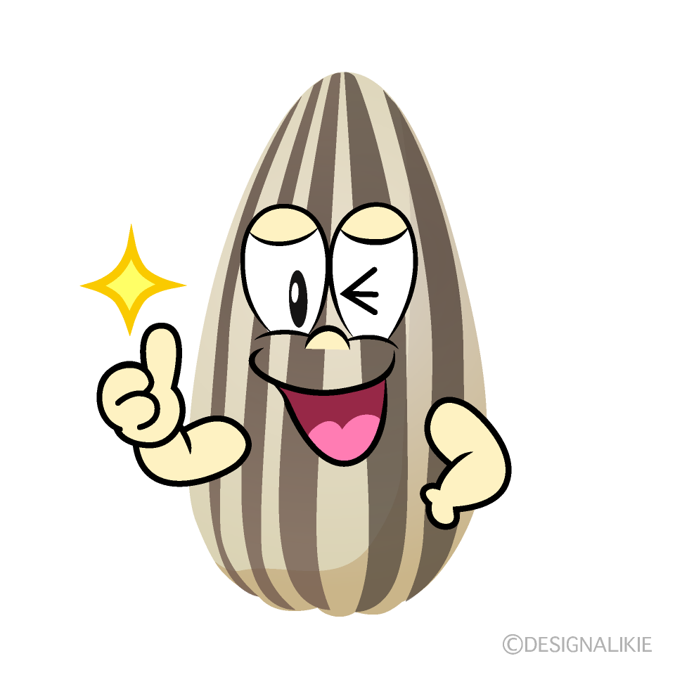 Thumbs up Sunflower Seed Cartoon Character Image