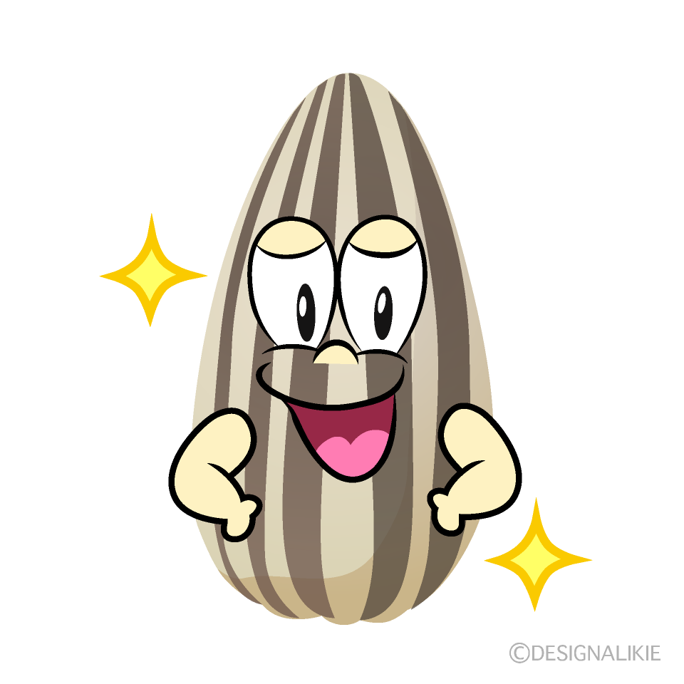 Glitter Sunflower Seed Cartoon Character Image