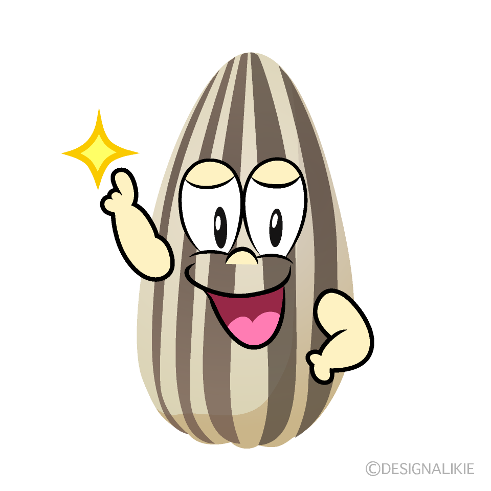 Posing Sunflower Seed Cartoon Character Image