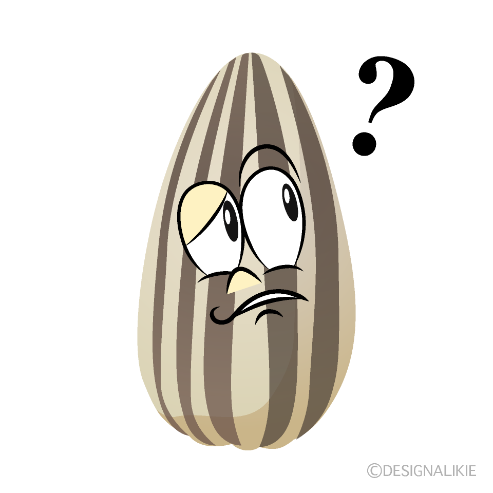 Thinking Sunflower Seed Cartoon Character Image