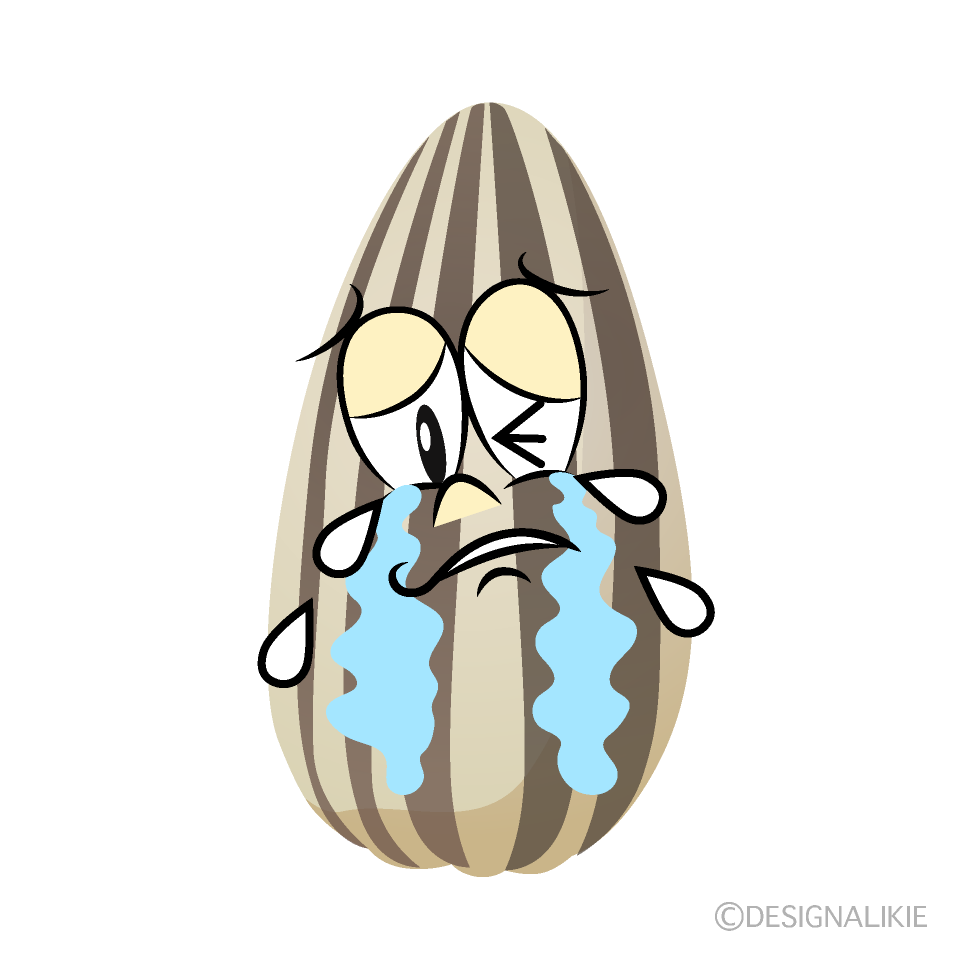 Crying Sunflower Seed Cartoon Character Image