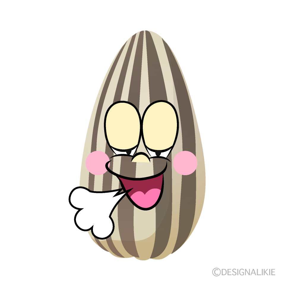 Relaxing Sunflower Seed Cartoon Character Image