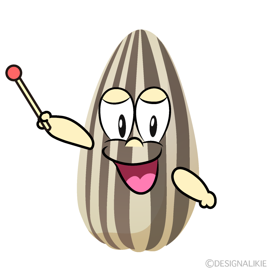 Speaking Sunflower Seed Cartoon Character Image