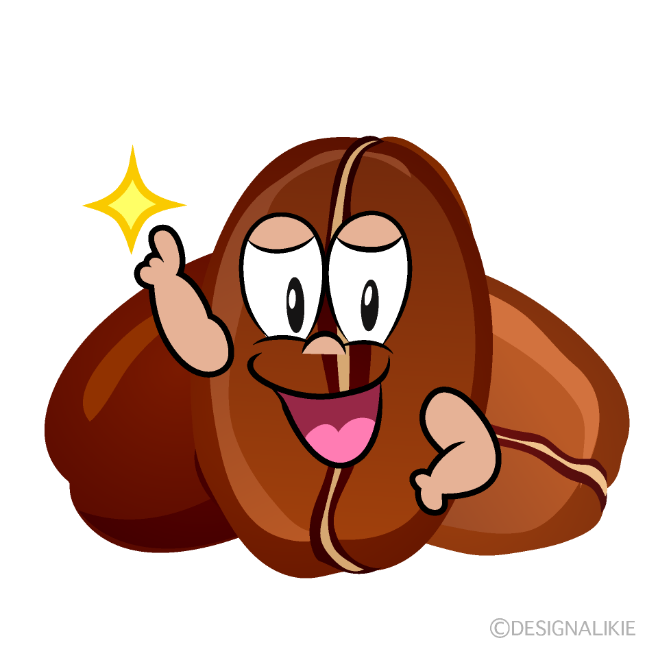 Posing Coffee Bean Cartoon Character Image