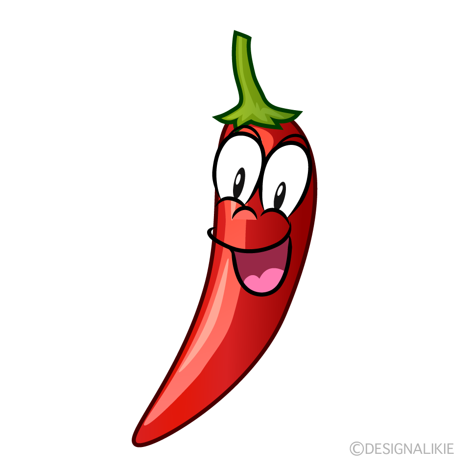 Surprising Chili Pepper Cartoon Character Image