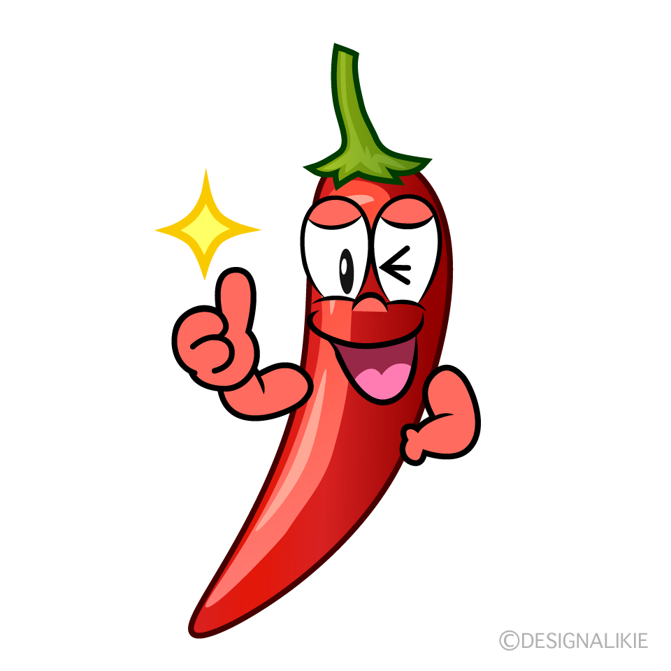 Thumbs up Chili Pepper Cartoon Character Image