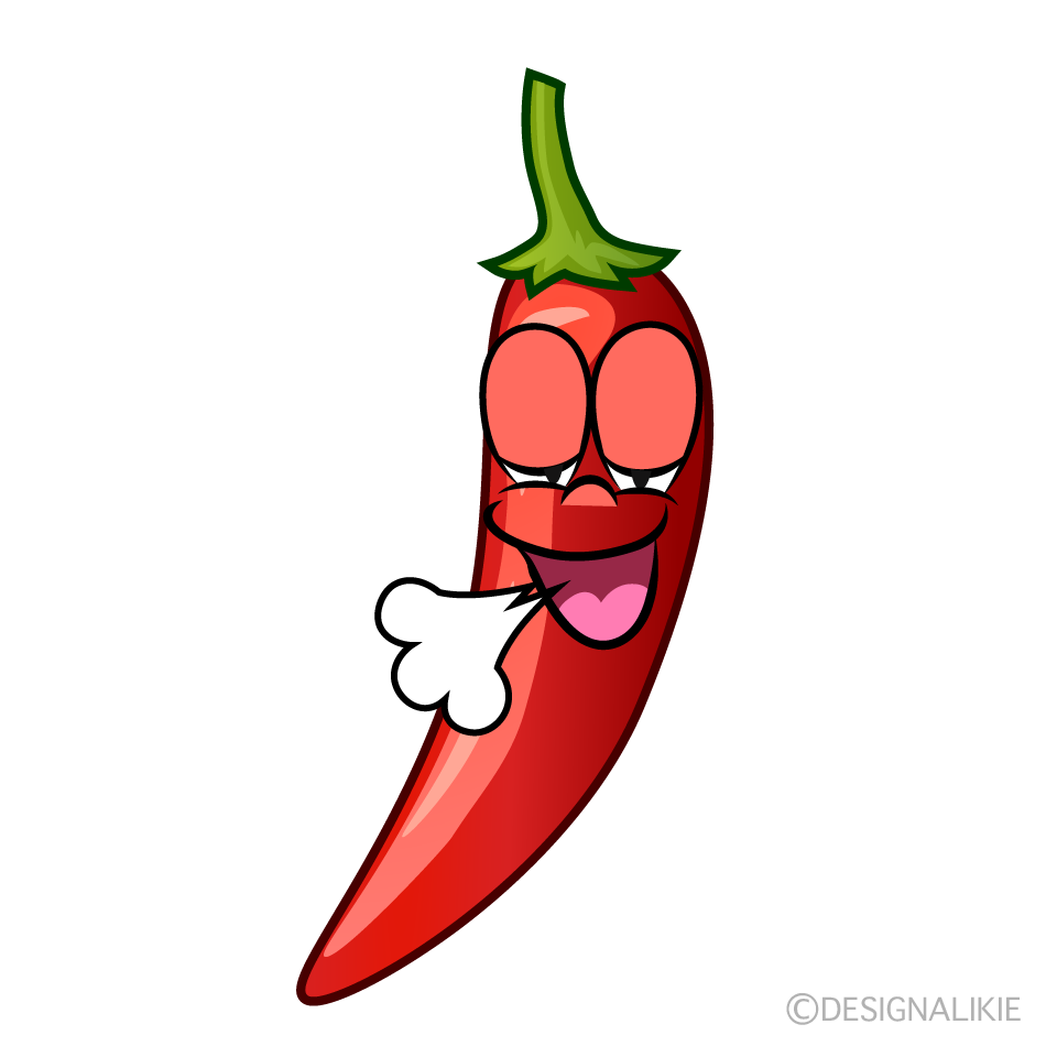 Relaxing Chili Pepper Cartoon Character Image