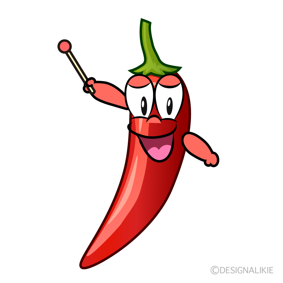 Speaking Chili Pepper Cartoon Character Image