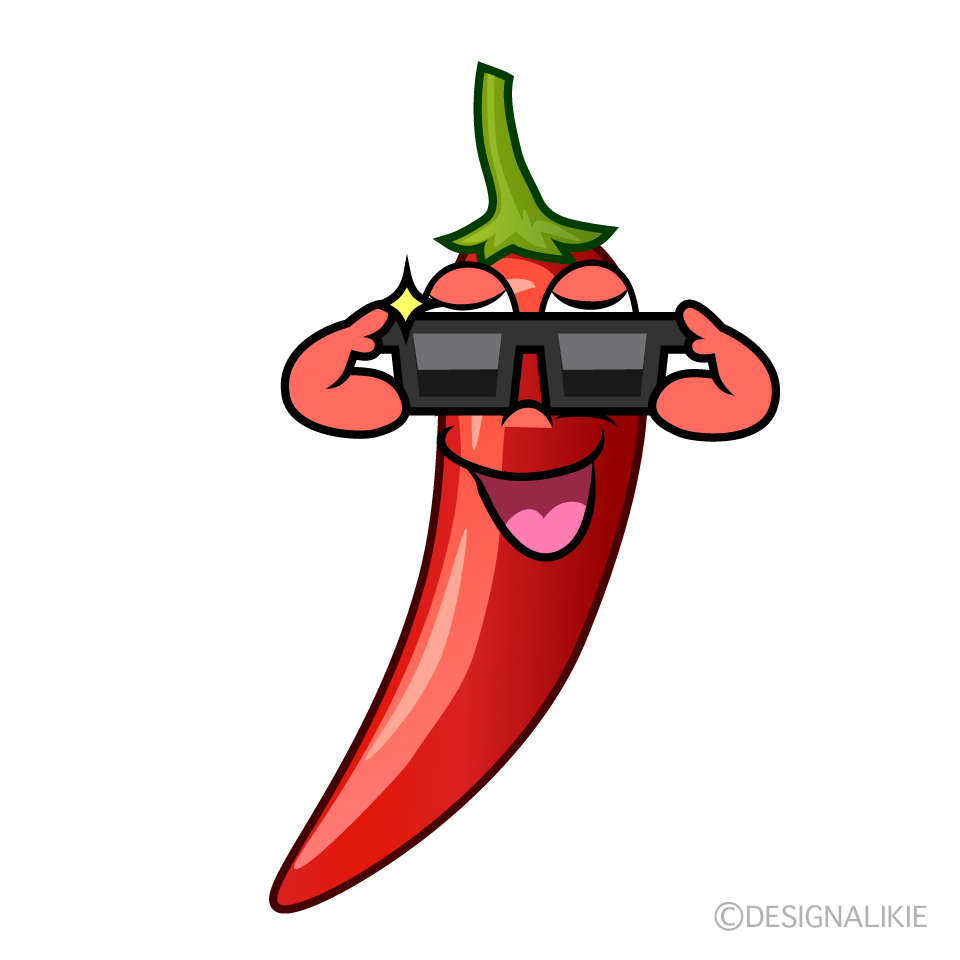 Cool Chili Pepper Cartoon Character Image