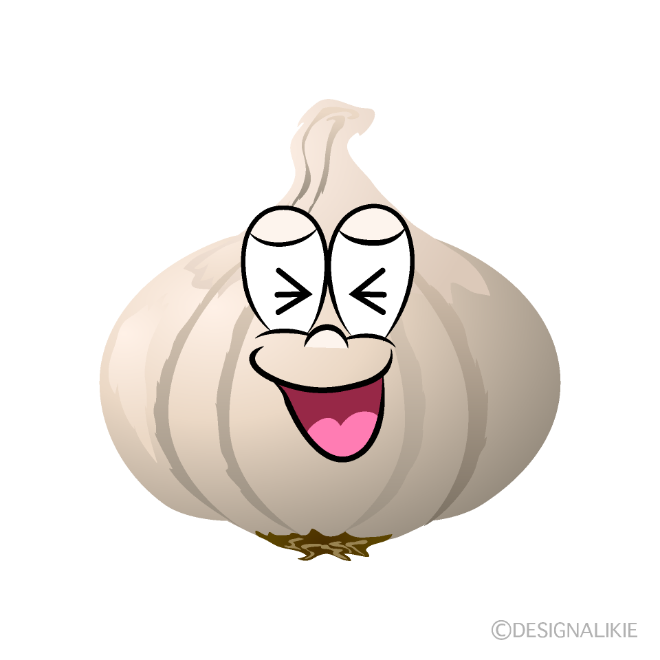 Laughing Garlic Cartoon Character Image