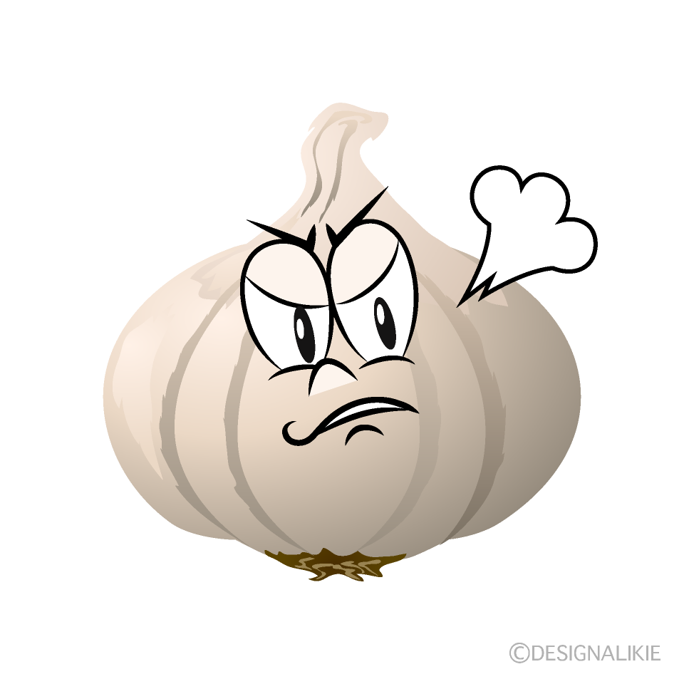 Angry Garlic Cartoon Character Image