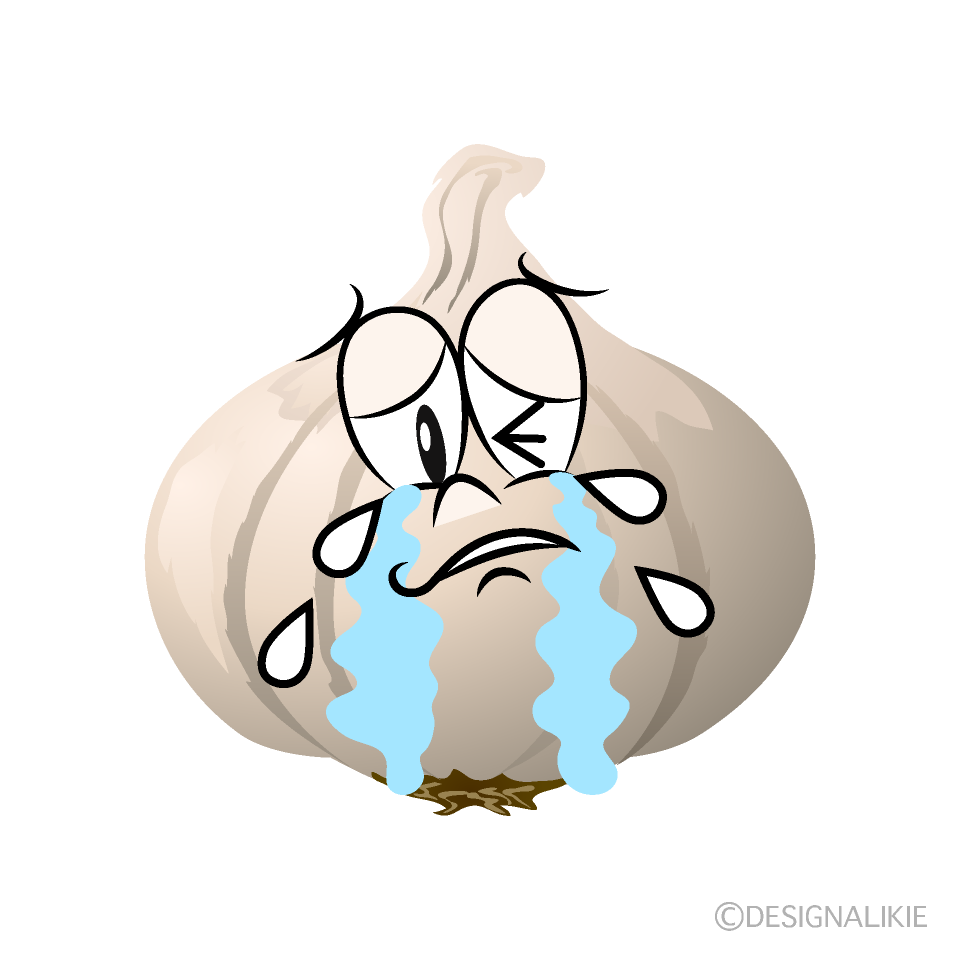 Crying Garlic Cartoon Character Image