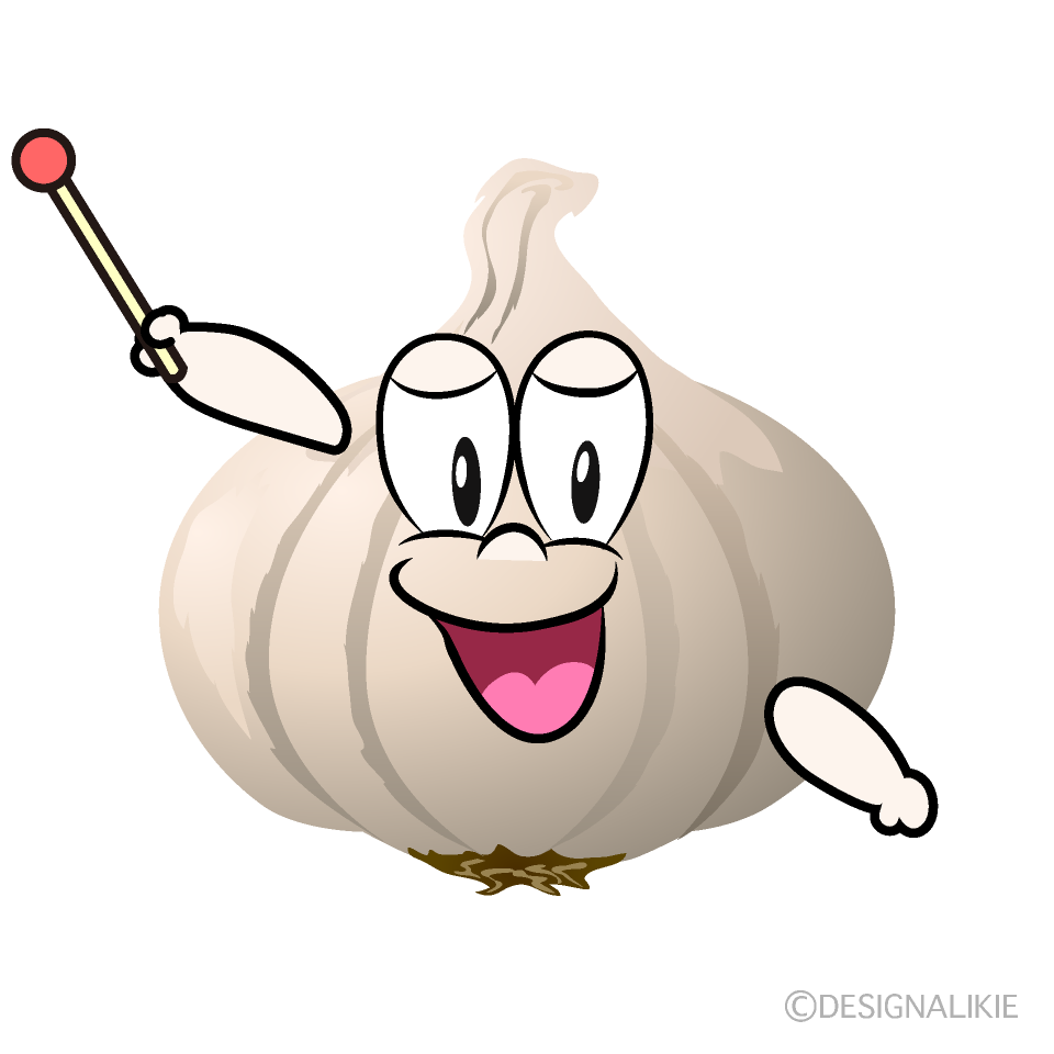 Speaking Garlic Cartoon Character Image