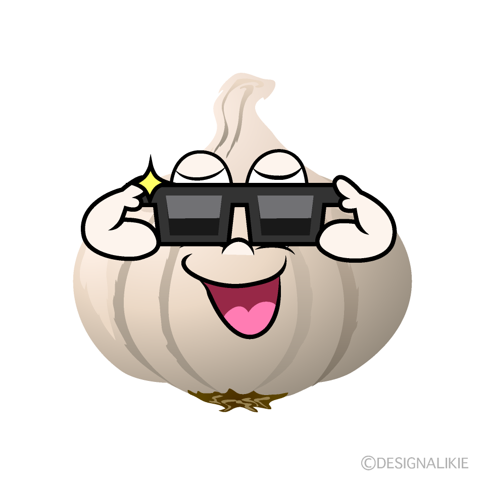 Cool Garlic Cartoon Character Image