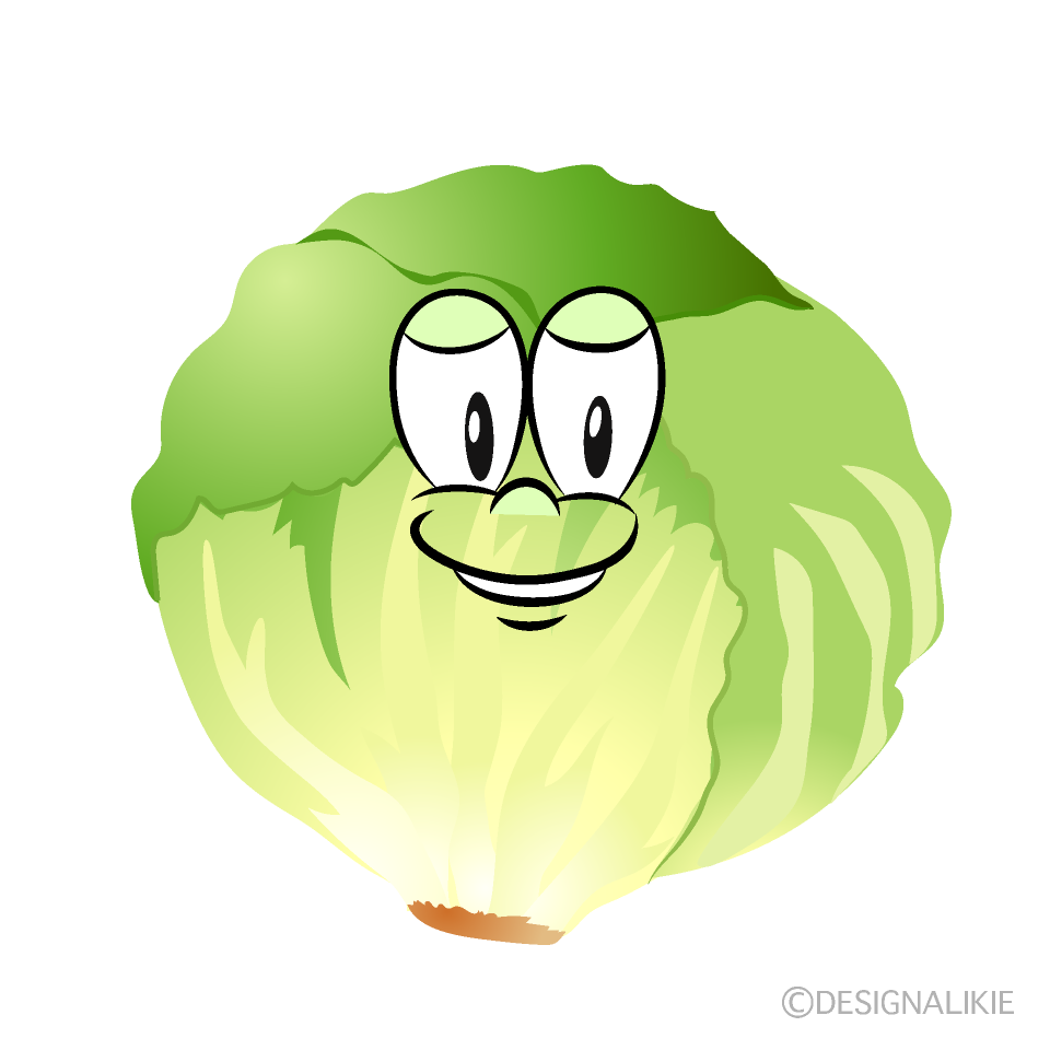 Lettuce Cartoon Character Image