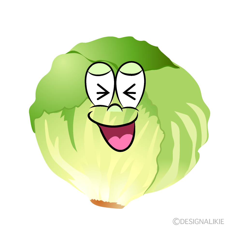 Laughing Lettuce Cartoon Character Image