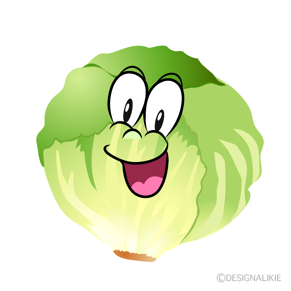 Surprising Lettuce Cartoon Character Image