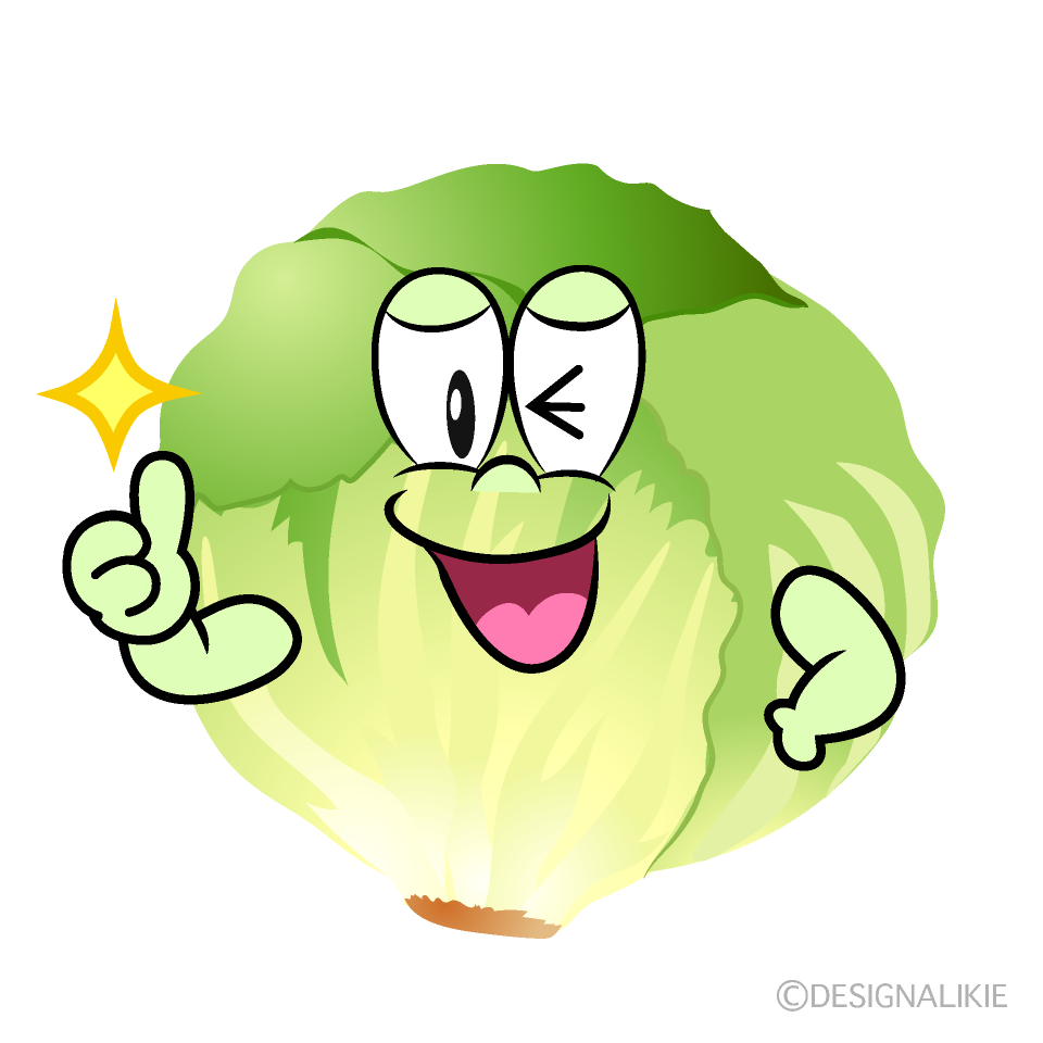 Thumbs up Lettuce Cartoon Character Image