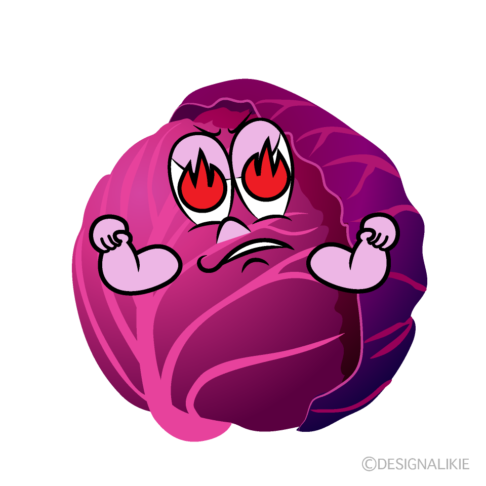 Enthusiasm Red Cabbage Cartoon Character Image